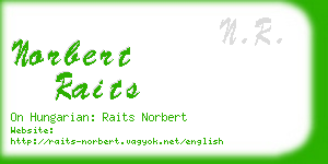 norbert raits business card